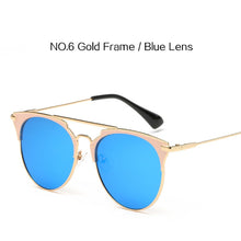 Load image into Gallery viewer, YOOSKE Mirror Rose Gold Sunglasses Women Round  Brand Female Sun Glasses Ladies Star Style Shades For Women