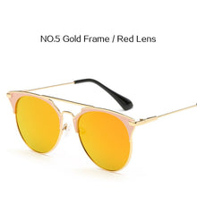 Load image into Gallery viewer, YOOSKE Mirror Rose Gold Sunglasses Women Round  Brand Female Sun Glasses Ladies Star Style Shades For Women