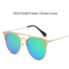 Load image into Gallery viewer, YOOSKE Mirror Rose Gold Sunglasses Women Round  Brand Female Sun Glasses Ladies Star Style Shades For Women