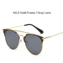 Load image into Gallery viewer, YOOSKE Mirror Rose Gold Sunglasses Women Round  Brand Female Sun Glasses Ladies Star Style Shades For Women