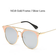 Load image into Gallery viewer, YOOSKE Mirror Rose Gold Sunglasses Women Round  Brand Female Sun Glasses Ladies Star Style Shades For Women