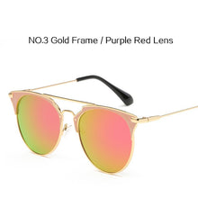 Load image into Gallery viewer, YOOSKE Mirror Rose Gold Sunglasses Women Round  Brand Female Sun Glasses Ladies Star Style Shades For Women