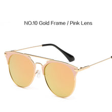 Load image into Gallery viewer, YOOSKE Mirror Rose Gold Sunglasses Women Round  Brand Female Sun Glasses Ladies Star Style Shades For Women