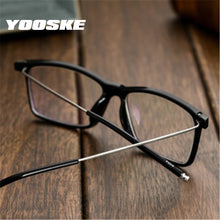 Load image into Gallery viewer, YOOSKE Myopia Glasses Men Business Myopic Glasses Short-sighted Eyewear Black Spectacles with Degree 1.0 1.5 2.0 2.5 3.0 3.5 4.0