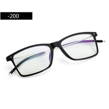 Load image into Gallery viewer, YOOSKE Myopia Glasses Men Business Myopic Glasses Short-sighted Eyewear Black Spectacles with Degree 1.0 1.5 2.0 2.5 3.0 3.5 4.0