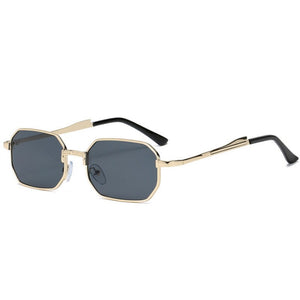 YOOSKE Narrow Men Sunglasses Rectangle Women Metal  Brand Sun glasses 2023 Classic Oculos Masculino Glasses UV400