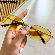 Load image into Gallery viewer, YOOSKE Narrow Men Sunglasses Rectangle Women Metal  Brand Sun glasses 2023 Classic Oculos Masculino Glasses UV400