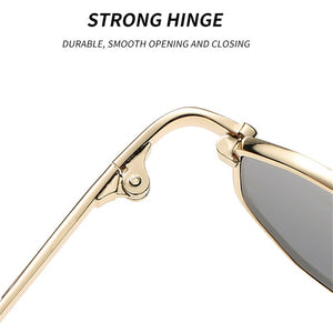 YOOSKE Narrow Men Sunglasses Rectangle Women Metal  Brand Sun glasses 2023 Classic Oculos Masculino Glasses UV400