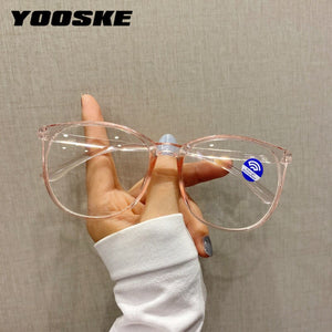 YOOSKE Women Glasses Big Frame Computer Optical Eyewear Men Myopia Glasses Frames can be Equipped with Degrees