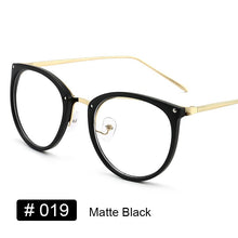 Carica l&#39;immagine nel visualizzatore di Gallery, YOOSKE Optical Glasses for Sight Women Men Myopia Round Oversized Eyeglasses Frames Metal Spectacles Clear Glasses with Cloth