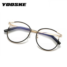 Load image into Gallery viewer, YOOSKE Optical Lens Glasses Frame Women Men Vintage Myopia Eyeglasses Frames Female Fake Glasses Round Clear Lens