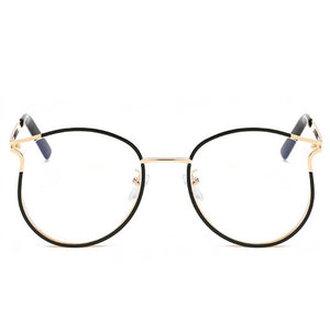 YOOSKE Optical Lens Glasses Frame Women Men Vintage Myopia Eyeglasses Frames Female Fake Glasses Round Clear Lens