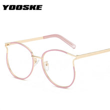 Load image into Gallery viewer, YOOSKE Optical Lens Glasses Frame Women Men Vintage Myopia Eyeglasses Frames Female Fake Glasses Round Clear Lens