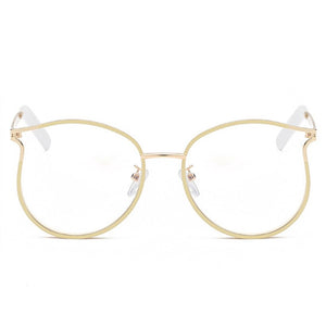 YOOSKE Optical Lens Glasses Frame Women Men Vintage Myopia Eyeglasses Frames Female Fake Glasses Round Clear Lens
