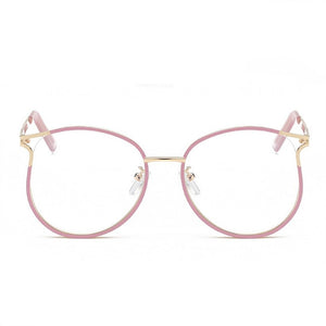 YOOSKE Optical Lens Glasses Frame Women Men Vintage Myopia Eyeglasses Frames Female Fake Glasses Round Clear Lens
