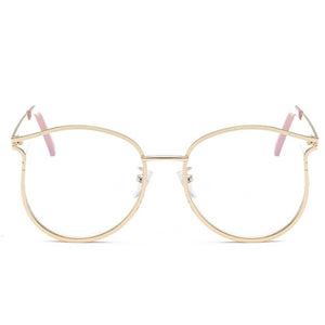 YOOSKE Optical Lens Glasses Frame Women Men Vintage Myopia Eyeglasses Frames Female Fake Glasses Round Clear Lens