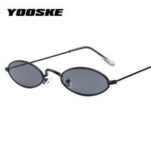 Load image into Gallery viewer, YOOSKE Oval Sunglasses Women  Brand Designer 90s Sun Glasses Retro Yellow Black Eyewear Accessories