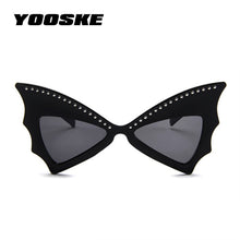Load image into Gallery viewer, YOOSKE Oversize Sunglasses Women Bat Sharp Shades Sun glasses Rivet Big Frame Sunglass Personality Dance Party Glasses