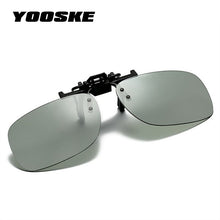 Load image into Gallery viewer, YOOSKE  Photochromic Sunglasses Clips Men Polarized Lens Sun glasses clip Man Driver Chameleon Mirror Eyewear clips