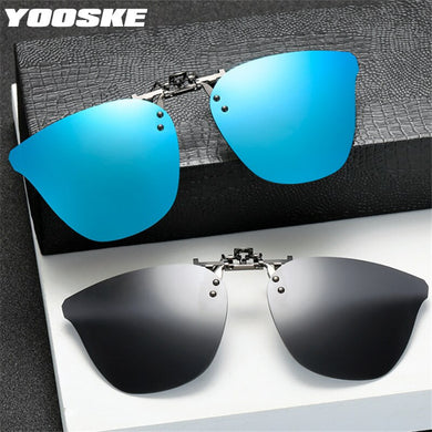 YOOSKE Polarized Clip on Sunglasses Men Women  Brand Design Myopia Driving Sun Glasses Night Vision Lens Anti-UVA Anti-UVB