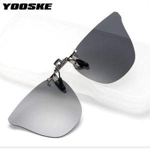 YOOSKE Polarized Clip on Sunglasses Men Women  Brand Design Myopia Driving Sun Glasses Night Vision Lens Anti-UVA Anti-UVB