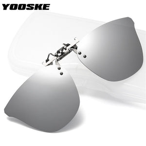 YOOSKE Polarized Clip on Sunglasses Men Women  Brand Design Myopia Driving Sun Glasses Night Vision Lens Anti-UVA Anti-UVB