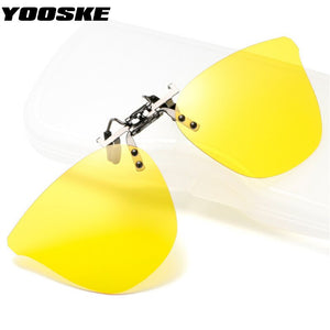YOOSKE Polarized Clip on Sunglasses Men Women  Brand Design Myopia Driving Sun Glasses Night Vision Lens Anti-UVA Anti-UVB