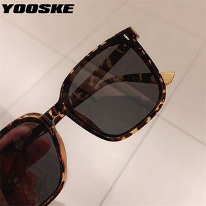 YOOSKE Retro Polarized Sunglasses Men Women Popular Square Sun Glasses Ladies Black Eyeglasses Driver Goggles UV400 Mirror