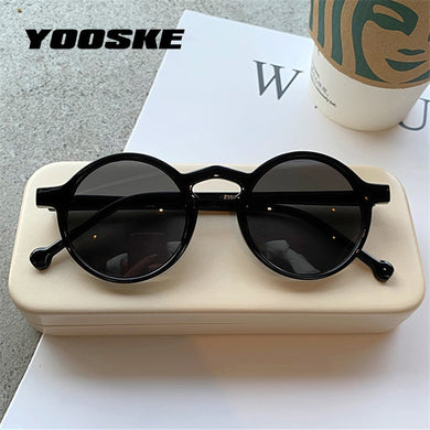 Retro Round Sunglasses Women Brand Designer Vintage Small Frame Sun Glasses Ladies Fashionable Korean Style Eyewear