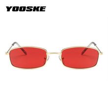 Carica l&#39;immagine nel visualizzatore di Gallery, Retro Sunglasses Men Small Rectangle Sun Glasses Retro Shades for Women Metal Frame Black Pink Eyewear
