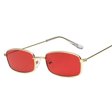 Carica l&#39;immagine nel visualizzatore di Gallery, Retro Sunglasses Men Small Rectangle Sun Glasses Retro Shades for Women Metal Frame Black Pink Eyewear