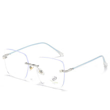 Load image into Gallery viewer, YOOSKE Rimless Pearl Square Glasses Frame Women Elegant Computer Eyewear Anti Blue Light Eyeglasses Frames  Brand Design