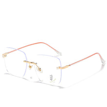 Load image into Gallery viewer, YOOSKE Rimless Pearl Square Glasses Frame Women Elegant Computer Eyewear Anti Blue Light Eyeglasses Frames  Brand Design