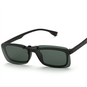 YOOSKE Occhiali da sole polarizzati senza montatura Clip su occhiali per conducente Guida uomo Flip miopia su occhiali da sole Lente per visione notturna UV400 