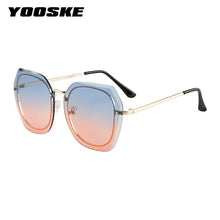 Load image into Gallery viewer, YOOSKE Rimless Square Women&#39;s Sunglasses Classic Retro Gradient Big Frame Rivet Sun Glasses  Brand Female Eyeglasses UV400