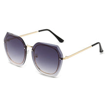 Load image into Gallery viewer, YOOSKE Rimless Square Women&#39;s Sunglasses Classic Retro Gradient Big Frame Rivet Sun Glasses  Brand Female Eyeglasses UV400
