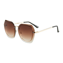 Load image into Gallery viewer, YOOSKE Rimless Square Women&#39;s Sunglasses Classic Retro Gradient Big Frame Rivet Sun Glasses  Brand Female Eyeglasses UV400
