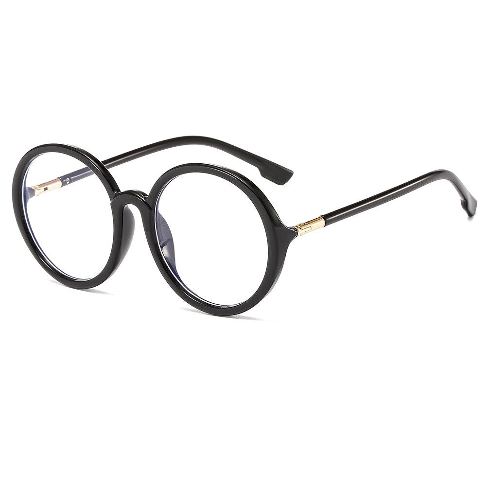 YOOSKE Round Computer Glasses Frames Women Men Anti Blue Light Eyeglasses Oversized Transparent Eyeglass Retro Optical Frame