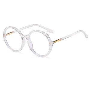 YOOSKE Round Computer Glasses Frames Women Men Anti Blue Light Eyeglasses Oversized Transparent Eyeglass Retro Optical Frame