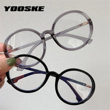 Load image into Gallery viewer, YOOSKE Round Computer Glasses Frames Women Men Anti Blue Light Eyeglasses Oversized Transparent Eyeglass Retro Optical Frame