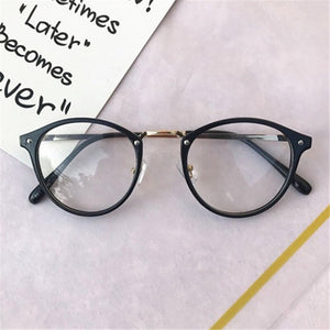 Round Glasses Frames Men Women Vintage Transparent Optical Eyeglasses Frames Black Pink Clear Lens Spectacles Eyewear