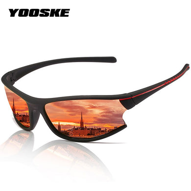 YOOSKE Sports Sunglasses Men 100% Polarized Goggles Sun Glasses Women Outdoor uv400 Polarizing Glasses Elasticity Matte Frame
