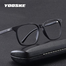 Load image into Gallery viewer, YOOSKE TR90 Myopia Spectacle Frame Men Ultralight Retro Big Frame Imitation Wood Grain Glasses Frame Casual Eyeglasses