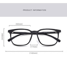 Load image into Gallery viewer, YOOSKE TR90 Myopia Spectacle Frame Men Ultralight Retro Big Frame Imitation Wood Grain Glasses Frame Casual Eyeglasses