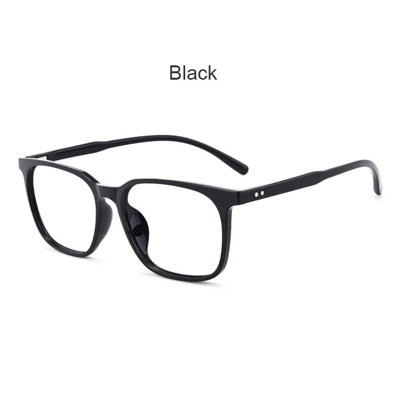 YOOSKE TR90 Myopia Spectacle Frame Men Ultralight Retro Big Frame Imitation Wood Grain Glasses Frame Casual Eyeglasses