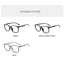 Load image into Gallery viewer, YOOSKE TR90 Myopia Spectacle Frame Men Ultralight Retro Big Frame Imitation Wood Grain Glasses Frame Casual Eyeglasses