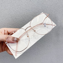 Load image into Gallery viewer, Transparent Eyeglasses Frames for Women Computer Blue Light Glasses Frame Ladies Irregular Curved Legs Metal Spectacles