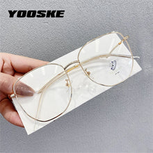 Load image into Gallery viewer, Transparent Eyeglasses Frames for Women Computer Blue Light Glasses Frame Ladies Irregular Curved Legs Metal Spectacles