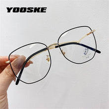 Load image into Gallery viewer, Transparent Eyeglasses Frames for Women Computer Blue Light Glasses Frame Ladies Irregular Curved Legs Metal Spectacles