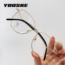 Load image into Gallery viewer, Transparent Eyeglasses Frames for Women Computer Blue Light Glasses Frame Ladies Irregular Curved Legs Metal Spectacles